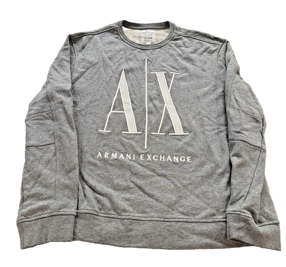 Armani Exchange Icon Period A|X Logo Sweatshirt Men’s XL Gray